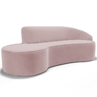 Sofá 3 Lugares Curvo Sala De Estar Living Firenze Direito D02