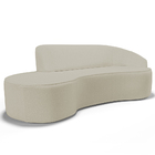 Sofá 3 Lugares Curvo Sala De Estar Living Firenze Direito D02