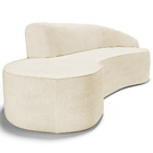 Sofá 3 Lugares Curvo Sala De Estar Living Firenze Direito D02