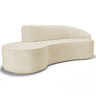 Sofá 3 Lugares Curvo Sala De Estar Living Firenze Direito D02