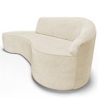 Sofá 3 Lugares Curvo Sala De Estar Living Firenze Direito D02