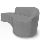 Sofá 3 Lugares Curvo Sala De Estar Living Firenze Direito D02