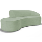 Sofá 3 Lugares Curvo Sala De Estar Living Firenze Direito D02