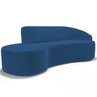 Sofá 3 Lugares Curvo Sala De Estar Living Firenze Direito D02