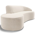 Sofá 3 Lugares Curvo Sala De Estar Living Firenze Direito D02