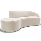 Sofá 3 Lugares Curvo Sala De Estar Living Firenze Direito D02