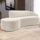 Sofá 3 Lugares Curvo Sala De Estar Living Firenze Direito D02