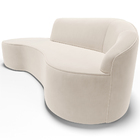 Sofá 3 Lugares Curvo Sala De Estar Living Firenze Direito D02