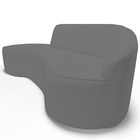 Sofá 3 Lugares Curvo Sala De Estar Living Firenze Direito D02