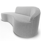 Sofá 3 Lugares Curvo Sala De Estar Living Firenze Direito D02