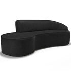 Sofá 3 Lugares Curvo Sala De Estar Living Firenze Direito D02