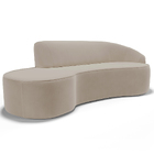 Sofá 3 Lugares Curvo Sala De Estar Living Firenze Direito D02