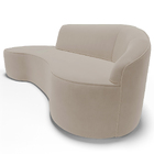 Sofá 3 Lugares Curvo Sala De Estar Living Firenze Direito D02