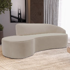 Sofá 3 Lugares Curvo Sala De Estar Living Firenze Direito D02