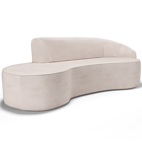 Sofá 3 Lugares Curvo Sala De Estar Living Firenze Direito D02