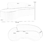 Sofá 3 Lugares Curvo Sala De Estar Living Firenze Direito D02