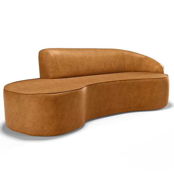 Sofá 3 Lugares Curvo Sala De Estar Living Firenze Direito D02