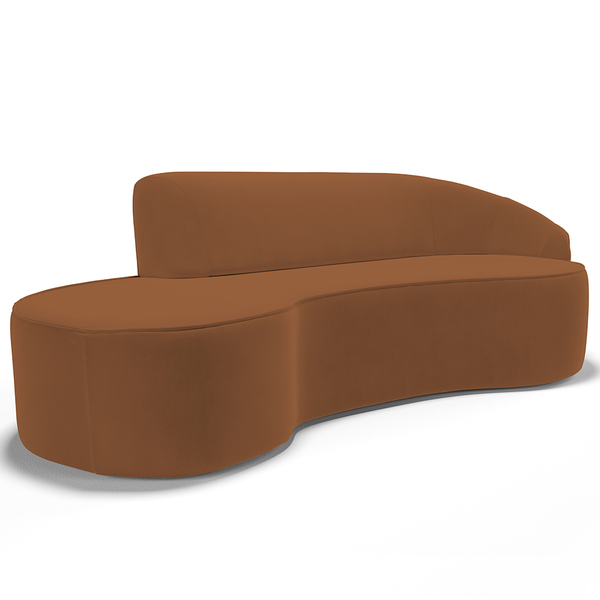 Sofá 3 Lugares Curvo Sala De Estar Living Firenze Direito D02