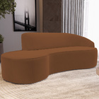 Sofá 3 Lugares Curvo Sala De Estar Living Firenze Direito D02