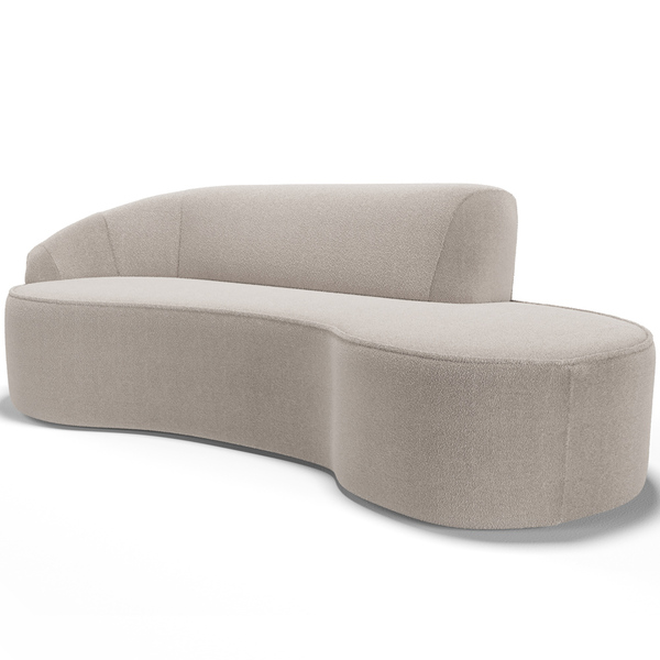 Sofá 3 Lugares Curvo Sala De Estar Living Firenze Esquerdo D0