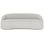 Sofá 3 Lugares Curvo Sala De Estar Living Lótus D02 Bouclê Cr