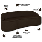 Sofá 3 Lugares Curvo Sala De Estar Living Lótus D02 Corano Ma