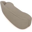 Sofá 3 Lugares Curvo Sala De Estar Living Lótus D02 Corino Be