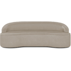 Sofá 3 Lugares Curvo Sala De Estar Living Lótus D02 Corino Be