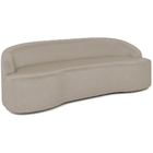 Sofá 3 Lugares Curvo Sala De Estar Living Lótus D02 Corino Be