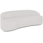 Sofá 3 Lugares Curvo Sala De Estar Living Lótus D02 Corino Br