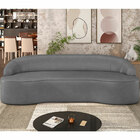 Sofá 3 Lugares Curvo Sala De Estar Living Lótus D02 Corino Ci