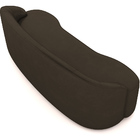 Sofá 3 Lugares Curvo Sala De Estar Living Lótus D02 Corino Ma