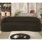 Sofá 3 Lugares Curvo Sala De Estar Living Lótus D02 Corino Ma