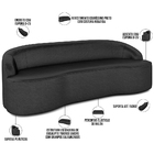 Sofá 3 Lugares Curvo Sala De Estar Living Lótus D02 Couríssim