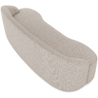 Sofá 3 Lugares Curvo Sala De Estar Living Lótus D02 Linho Beg