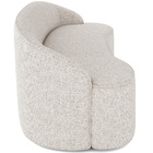 Sofá 3 Lugares Curvo Sala De Estar Living Lótus D02 Linho Cru