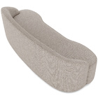 Sofá 3 Lugares Curvo Sala De Estar Living Lótus D02 Linho Cru