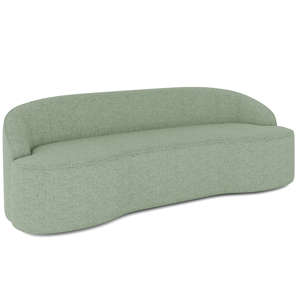 Sofá 3 Lugares Curvo Sala De Estar Living Lótus D02 Linho Ver