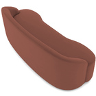 Sofá 3 Lugares Curvo Sala De Estar Living Lótus D02 Veludo Ca