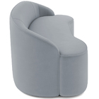 Sofá 3 Lugares Curvo Sala De Estar Living Lótus D02 Veludo Ci