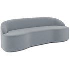 Sofá 3 Lugares Curvo Sala De Estar Living Lótus D02 Veludo Ci