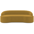 Sofá 3 Lugares Curvo Sala De Estar Living Lótus D02 Veludo Mo