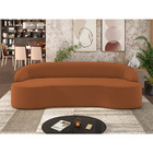 Sofá 3 Lugares Curvo Sala De Estar Living Lótus D02 Veludo Te