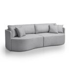 Sofá 3 Lugares Dakota Cinza Claro 188 Cm Cinza Claro