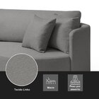 Sofá 3 Lugares Dakota Cinza Escuro 188 Cm Cinza Escuro