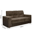 Sofá 3 Lugares Dalas Marrom Suede