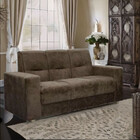 Sofá 3 Lugares Dalas Marrom Suede