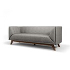 Sofá 3 Lugares Dante Linho Cinza B-163 - D'rossi