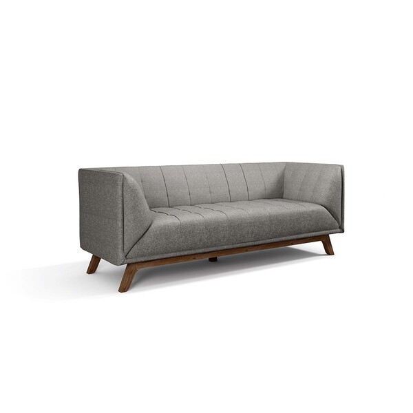 Sofá 3 Lugares Dante Linho Cinza B-163 - D'rossi