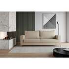 Sofá 3 Lugares Davos Base De Madeira Linho Cotton Bege